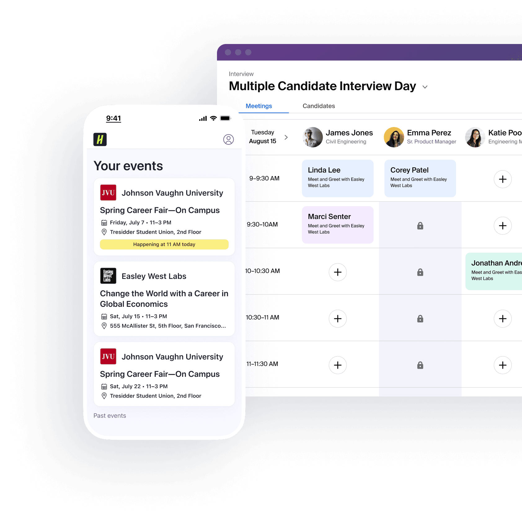 Example student profiles