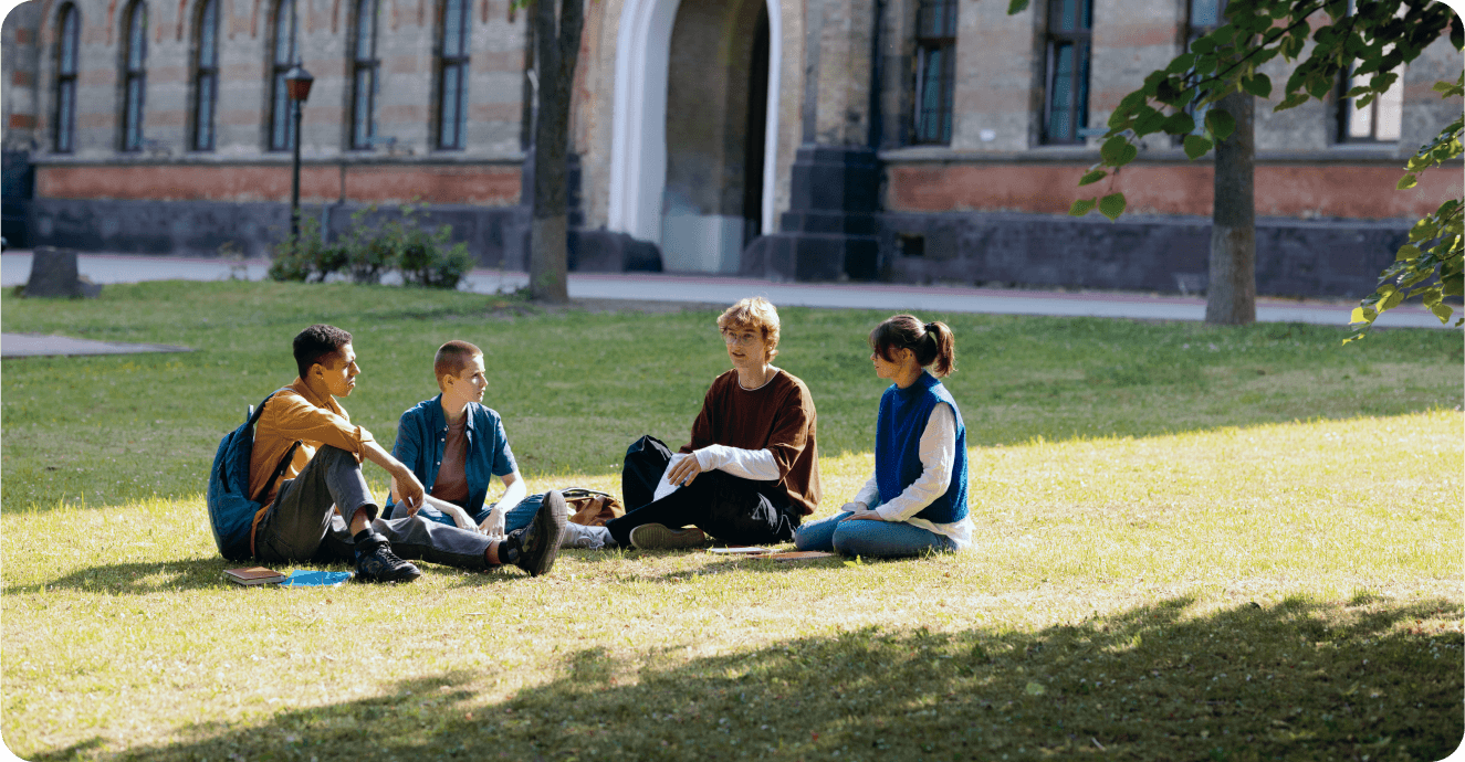 students on quad